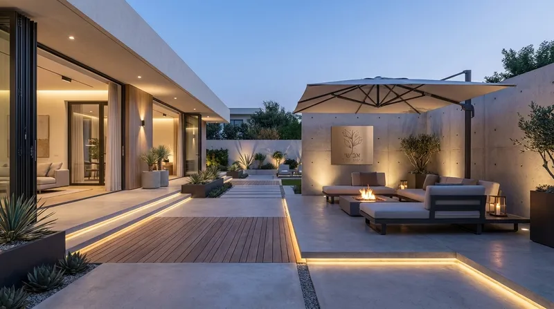 עיצוב גינות מודרניות יוקרה