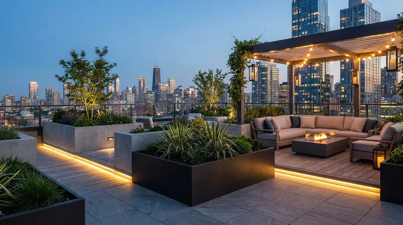 עיצוב נוף למרפסות פנטהאוז