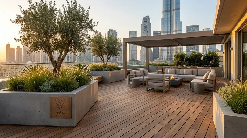 עיצוב מרפסת פנטהאוז יוקרתית